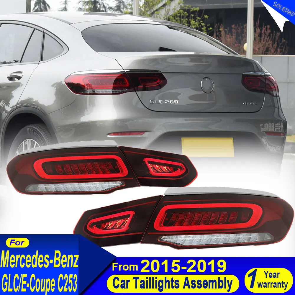 Car LED Taillight For Mercedes Benz C253 GLC GLE Coupe 2015-2019 LED Brake Reverse Tail Lamp Dynamic Light Tail Lamp Assembly