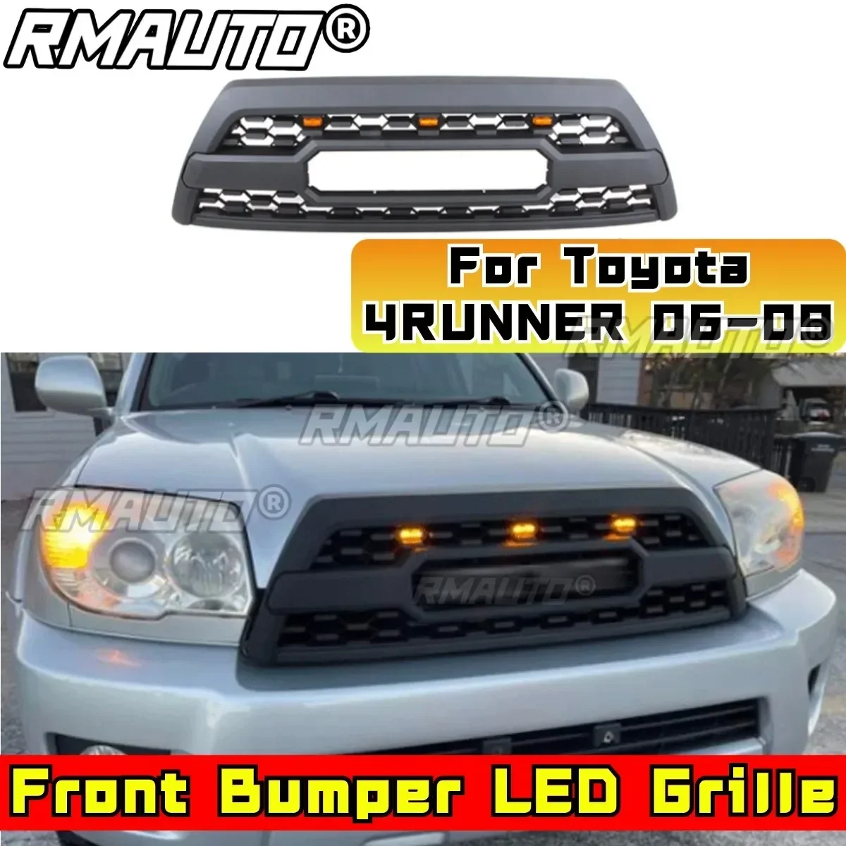 

Front Racing Facelift Upper Radiator Grilles for Toyota 4RUNNER 2006-2009 Car Front Bumper Racing Grille Grill Car Accessories