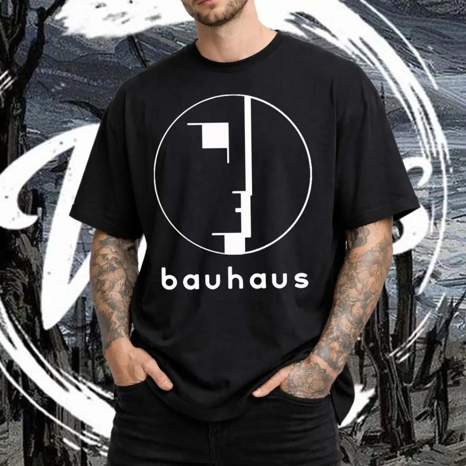 Bauhaus T Shirt 80s Retro Gothic Band Cotton Trendy Alt Clothing Casual Streetwear vintage Washed fashion homme Versatile Soft