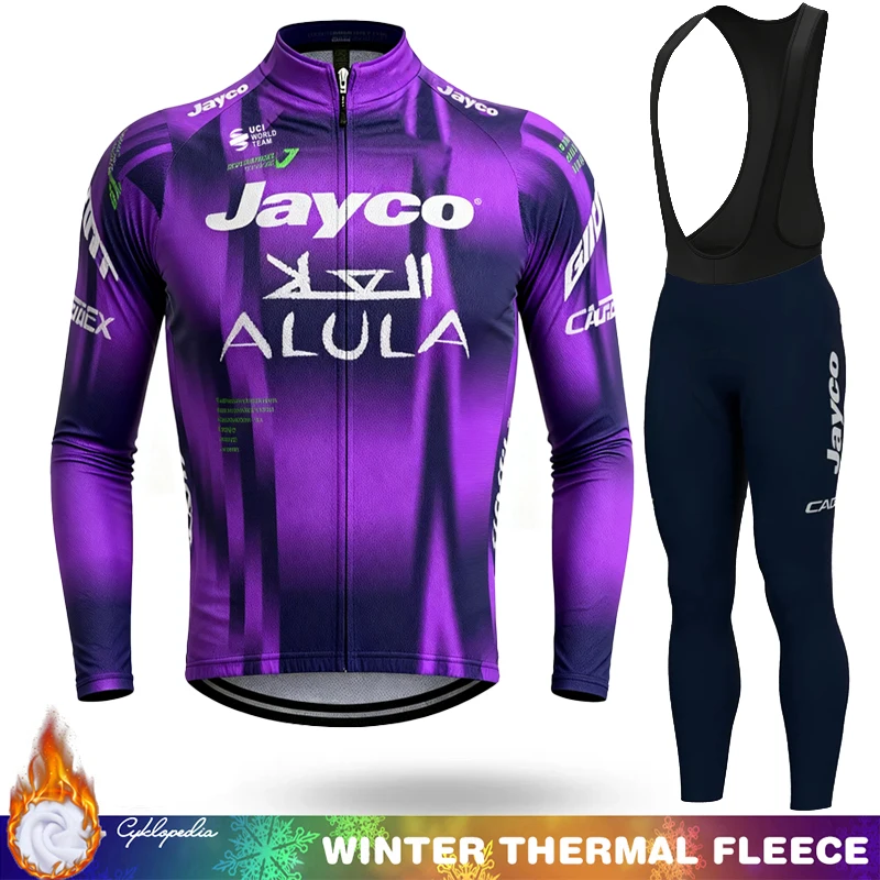 

Cycling Jersey Thermal JAYCO Bicycle Clothes Long Sleeve Men Uniform Man Winter Fleece Bib Mtb Clothing Suit Mens Termal Sets
