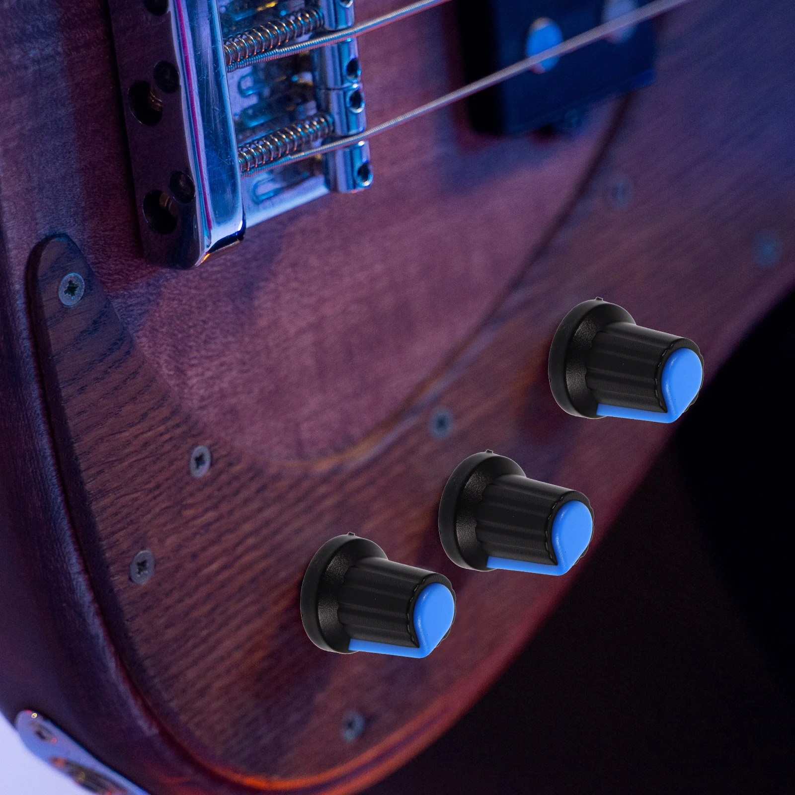 

100 Pcs Guitar Knobs Potentiometer Volume Electric Bass Rotary Parts Universal Control Plastic Round Shaft Easy Replace