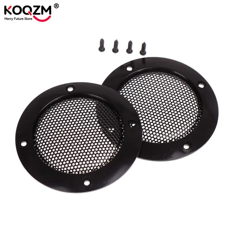 2PCS 2 Inch Black Replacement Round Speaker Protective Mesh Net Cover Grille Circle Speaker Accessories