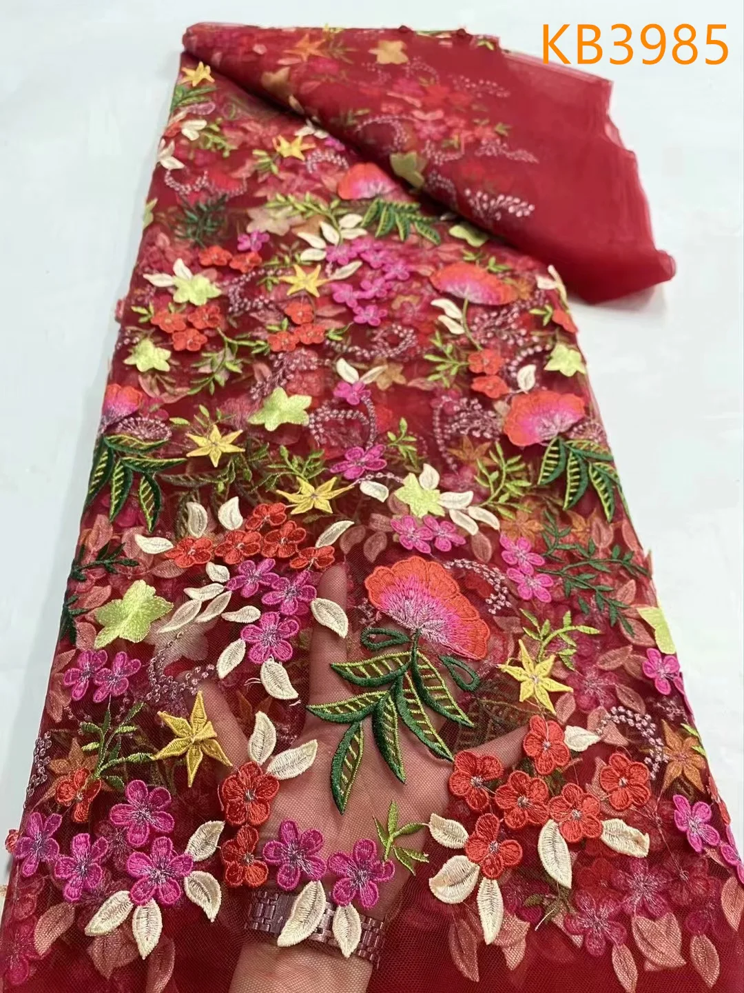 

Purple Lilac Fabric Nigerian Tulle Lace Fabric African Lace Fabric 5 Yards High Quality 2025 5 Yards Fabric For Sewing KB3985