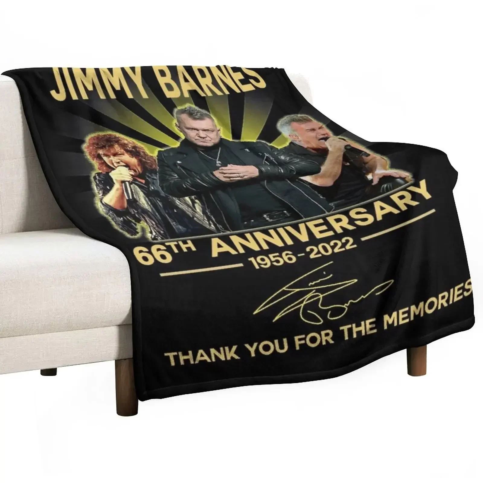 

thank you for the memories 66th anniversary- jimmy t-shirt barnes Classic Throw Blanket Soft Beds Blankets