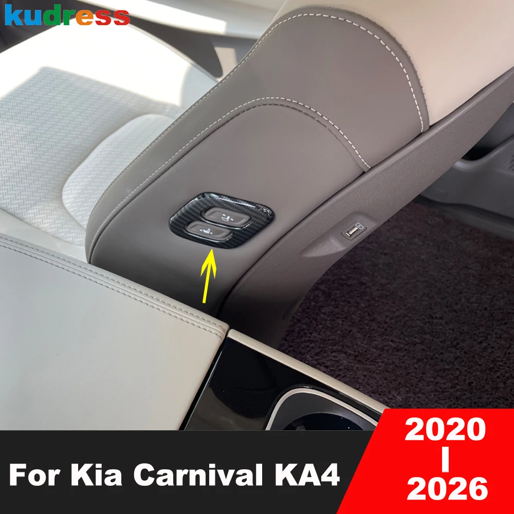 Für Kia Carnival KA4 2020-2024 2025 2026 Carbonfaser Autositz-Einstellschalter-Abdeckung Verkleidung Innenraum-Zubehör
