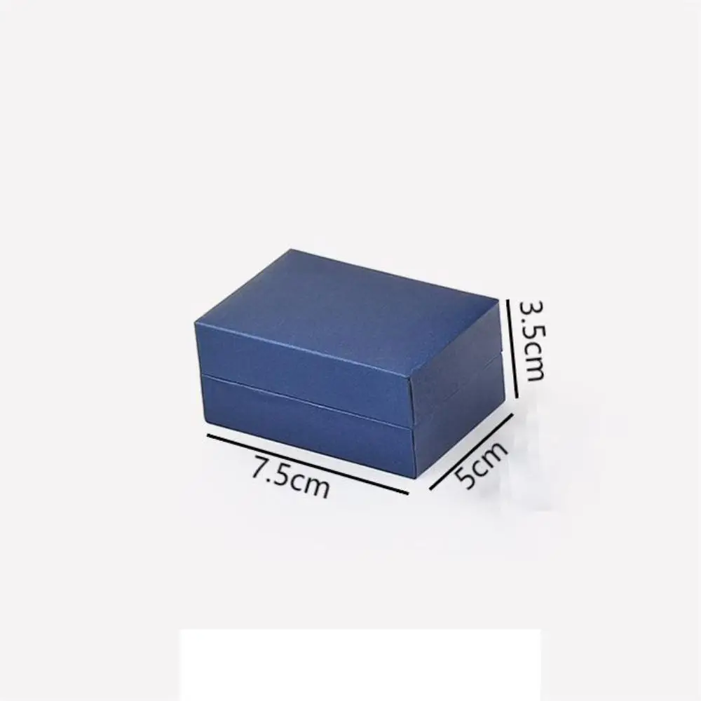 New Portable Earrings Packaging Box Square Solid Color Gift Boxes Faux Leather Organizer Box Earring