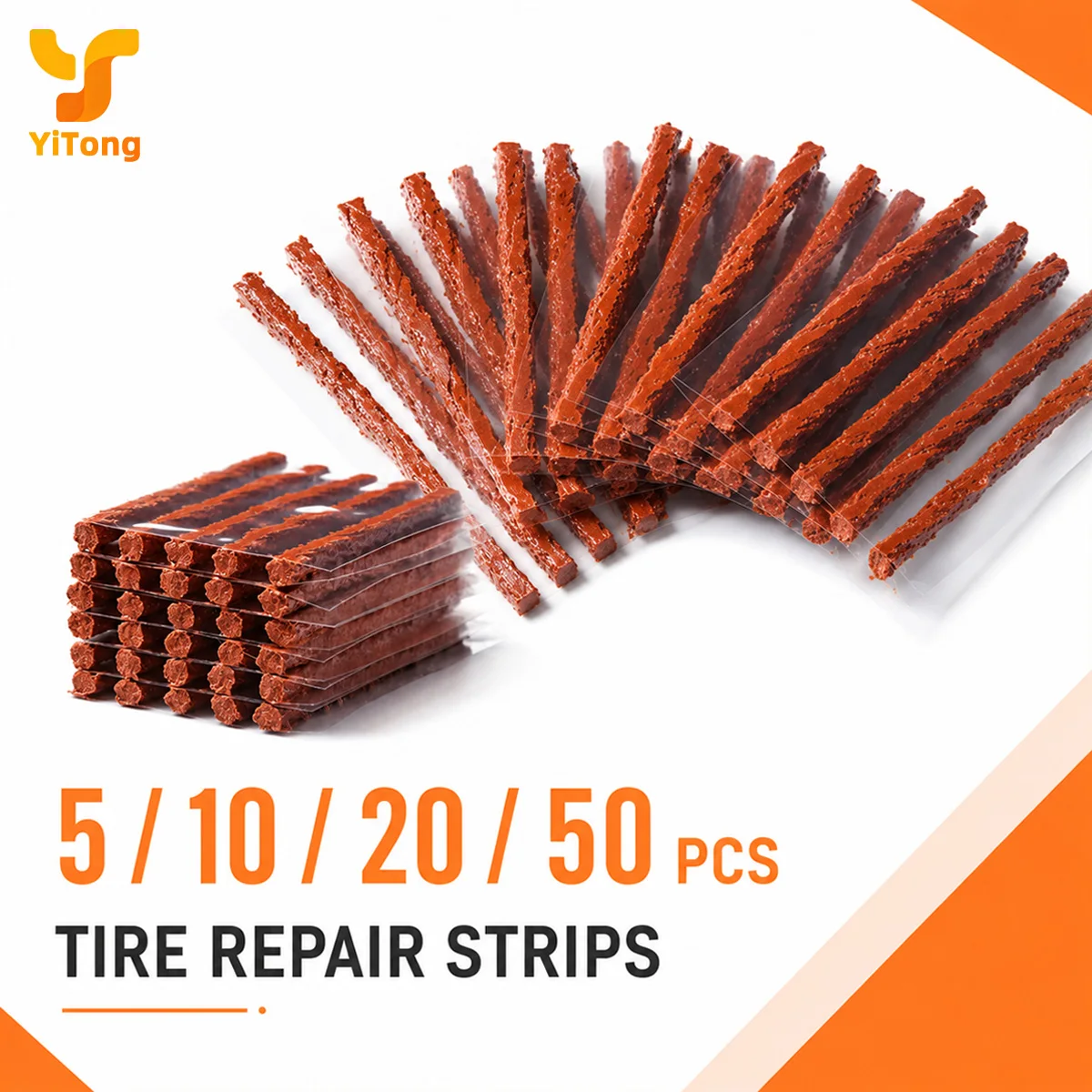 

Yitong 5/10/20/50PCS Tire Repair Strips Universal Vacuum Tire Repair Sheets Automotive Motorcycle Emergency Repair Accessories