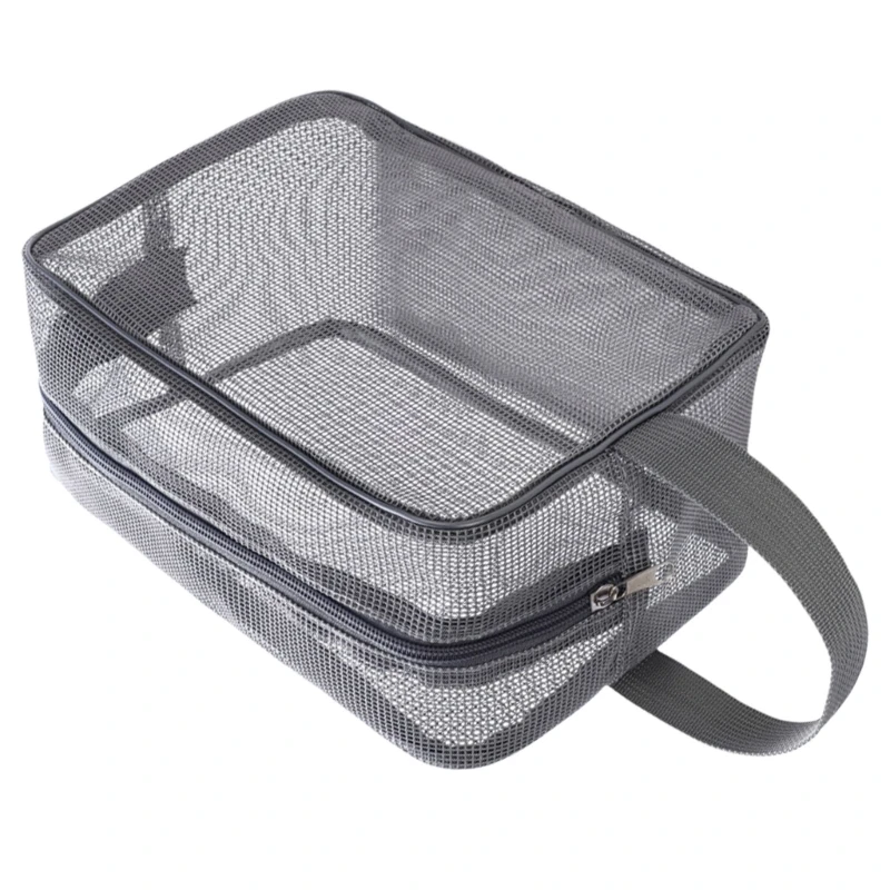 Portable Mesh Shower Bag Dorm Toiletry Tote Quick-Dry Gym Shower Mesh Bag for Gym Travel Camping