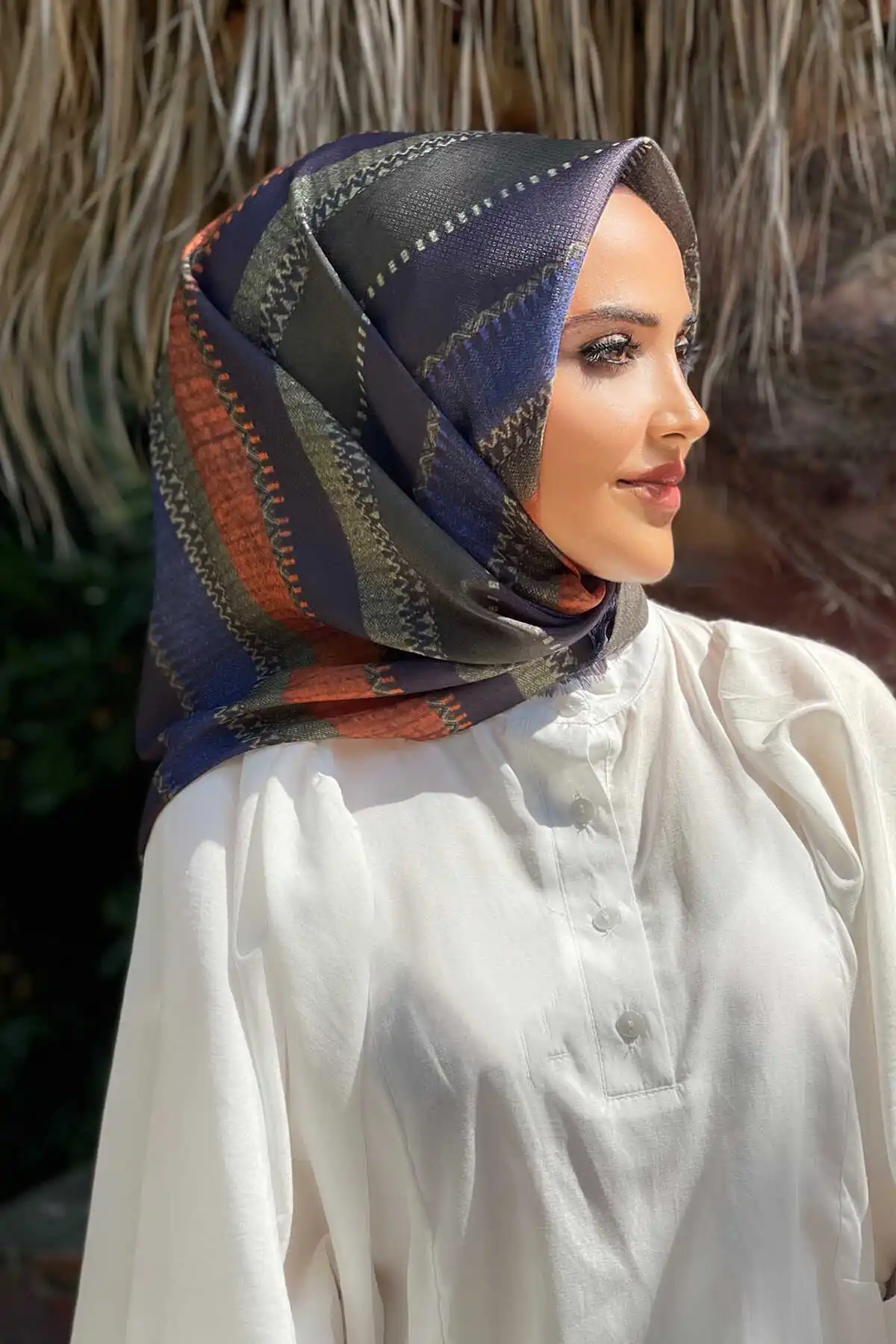 Cotton Printed Scarf E- -Winter Autumn 2021 Muslim Women Hijab headscarf Islamic Turkey