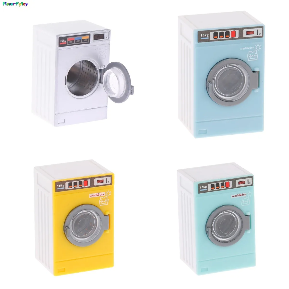 

1pc 1:12 Laundry Model Dollhouse Furniture Decor Toy Dollhouse Miniature Washing Machine Drum Washer Home Appliance