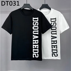 Loose D2 New Couple Icon Letter Printing Short-sleeved Cotton T-shirt Women's Crew Neck Top Cross-border Bottoming Shirt T Men