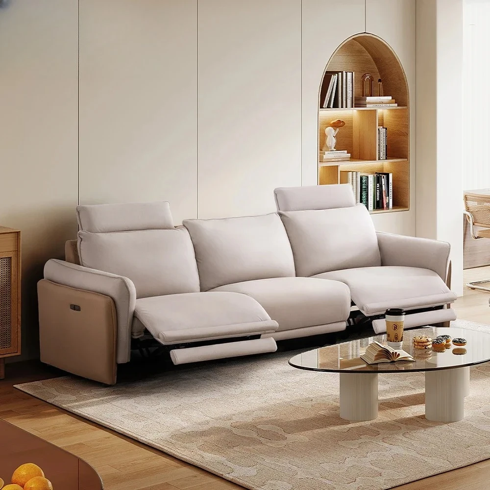 

MANWAH CHEERS Modern Living Room Set Furniture Modular Sectional Couch Electric 3 Seater Recliner Sectional Sofas