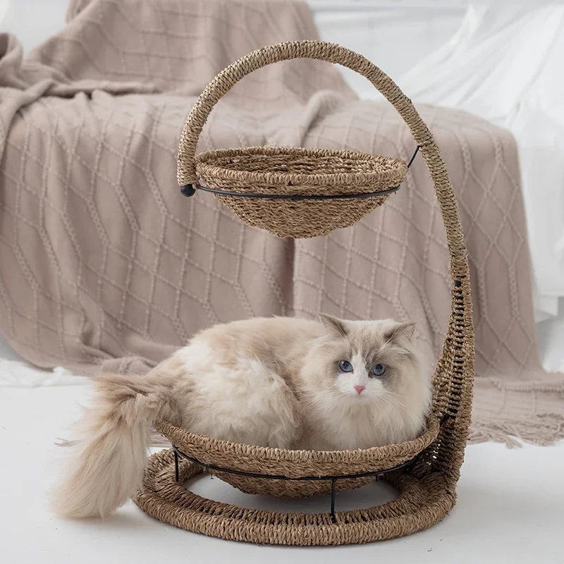 Cat litter universal in all seasons removable and washable woven cat house