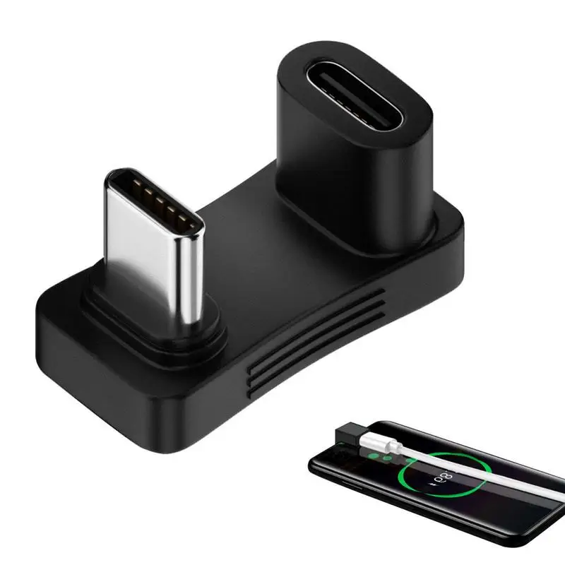 10Gbps 2 In Adapter 90 Extender Right Angle PD 100W Fast Charging Adapter ForSteam Deck Laptop Tablet