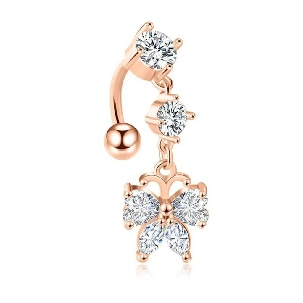 

Belly Button Rings 10mm Cubic Zirconia Stainless Steel Barbells Kit for Teen Girls Women