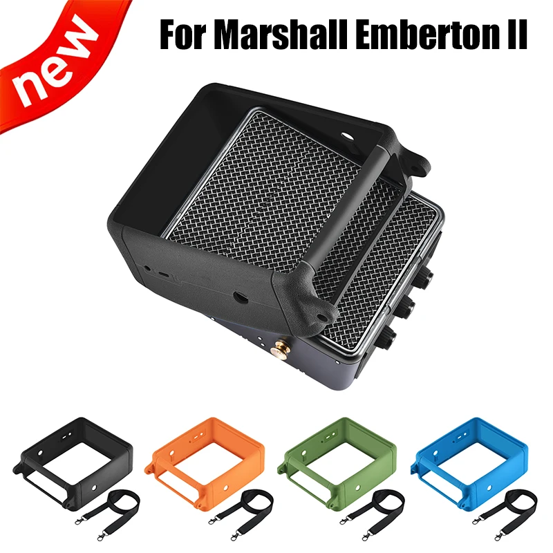 Soft Speaker Dustproof Cover for Marshall Stockwell II Case + Strap Speaker Protective Shell Travel Carrying Bag Accessories