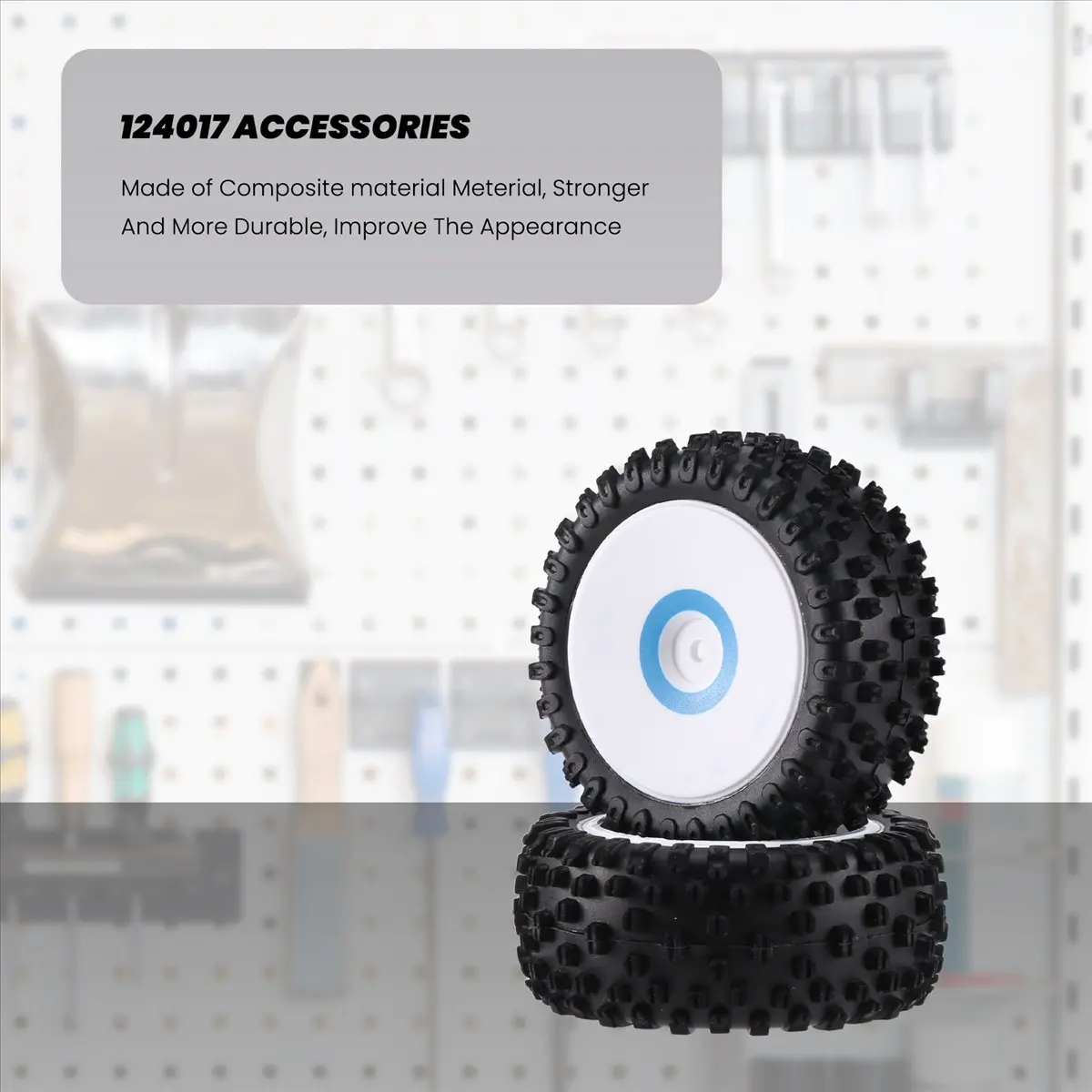 ABST 4Pcs Front and Rear Tires Wheel Tyre for 124017 1/12 RC Car Upgrade Parts Spare Accessories view 5
