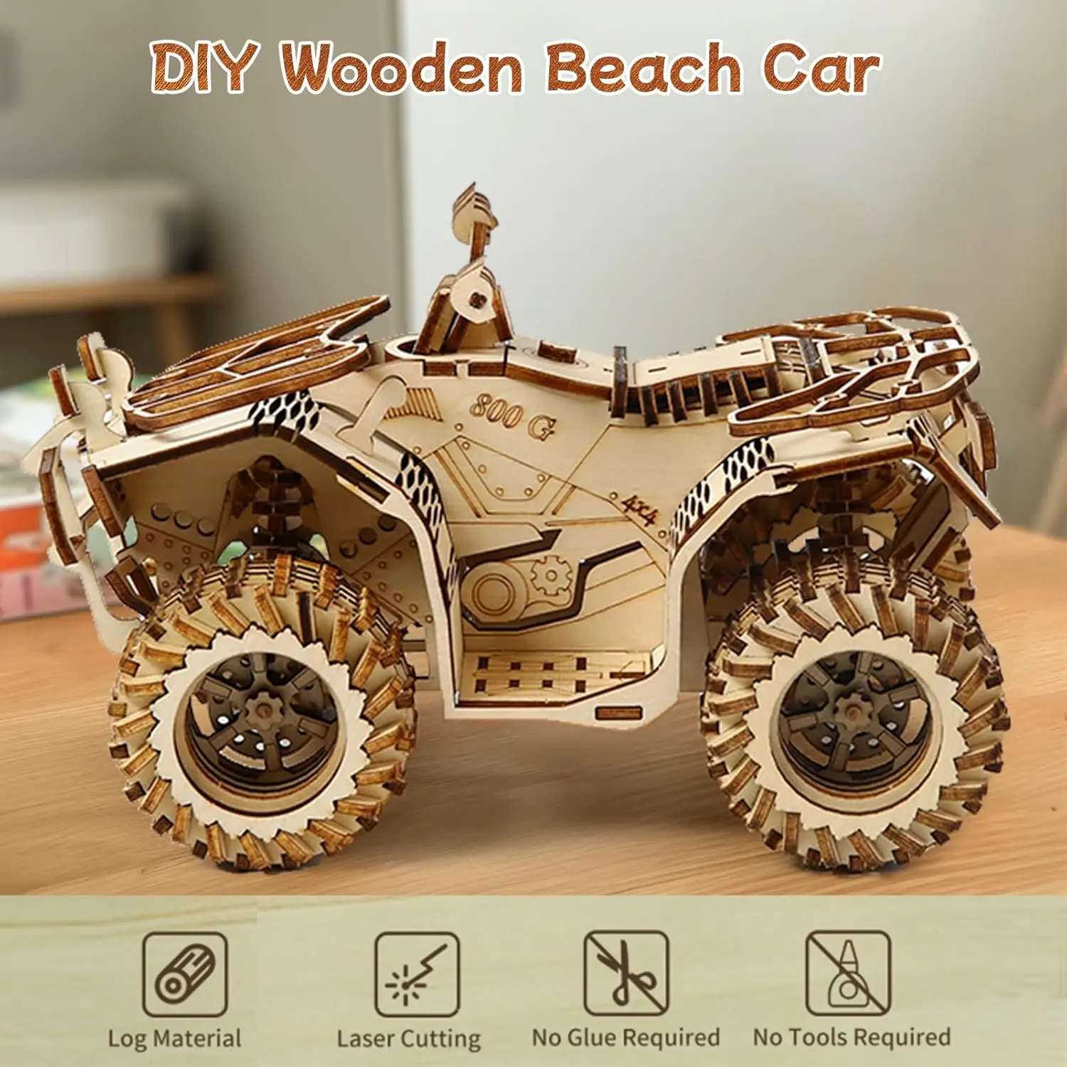 大人向け3d木製パズル-diyパズルモデルキット-大人向け組み立て木製模型-ホームデコレーション-誕生日プレゼント-ビーチカーおもちゃ