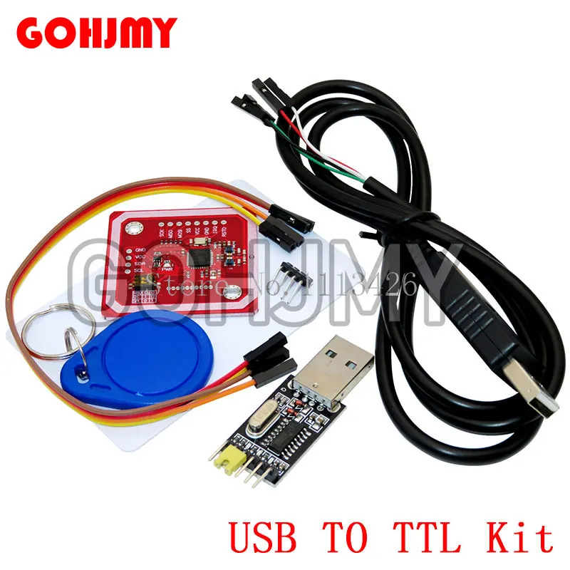 PL2303HX USB Download Cable PL2303 USB to TTL Module PN532 NFC RFID User Kit Full Encryption Copy Reader Writer Mode IC Card