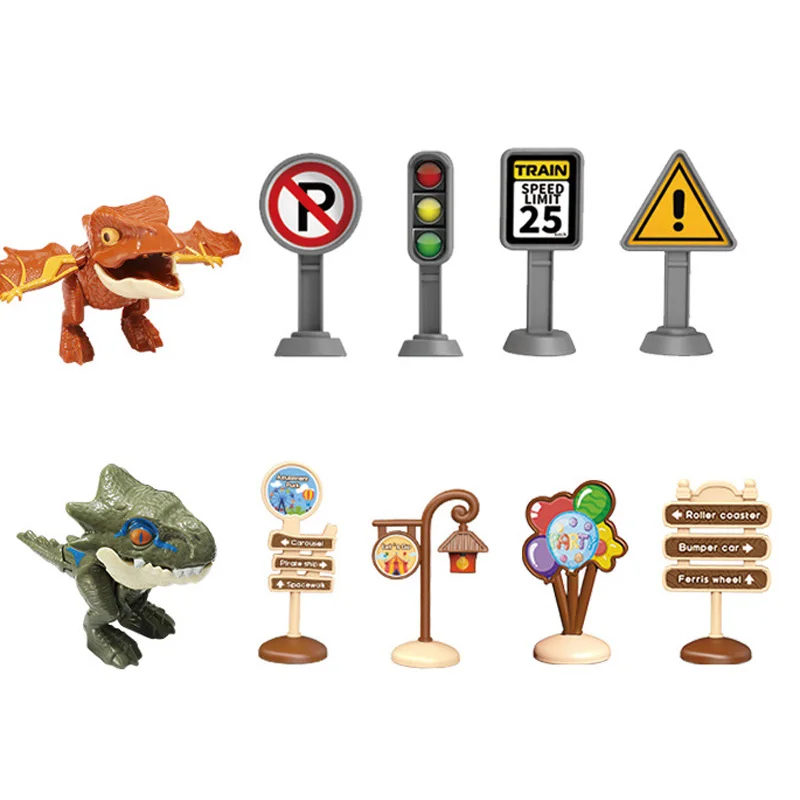 새로운 크리스마스 테마 DIY 조립 트랙 자동차 장난감 54PCS 어린이 교육용 조립 트랙 기차 장난감 생일 크리스마스 선물