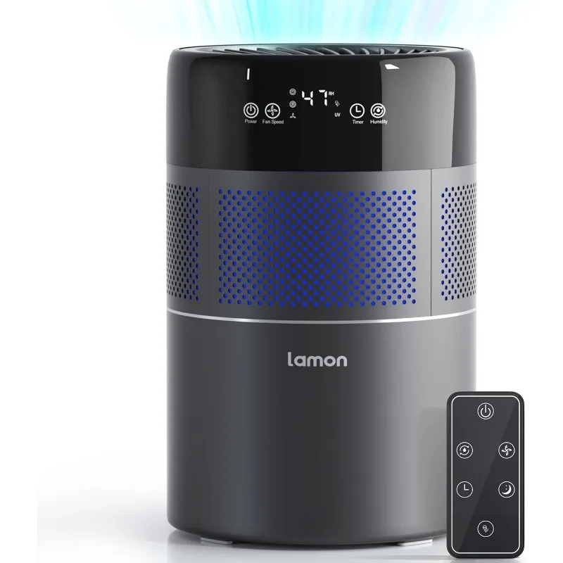 

Lamon® Humidifiers for Bedroom, 400ML/H Rapid Evaporative Humidifier, Air Purifier with Anion& Filter for Large Room