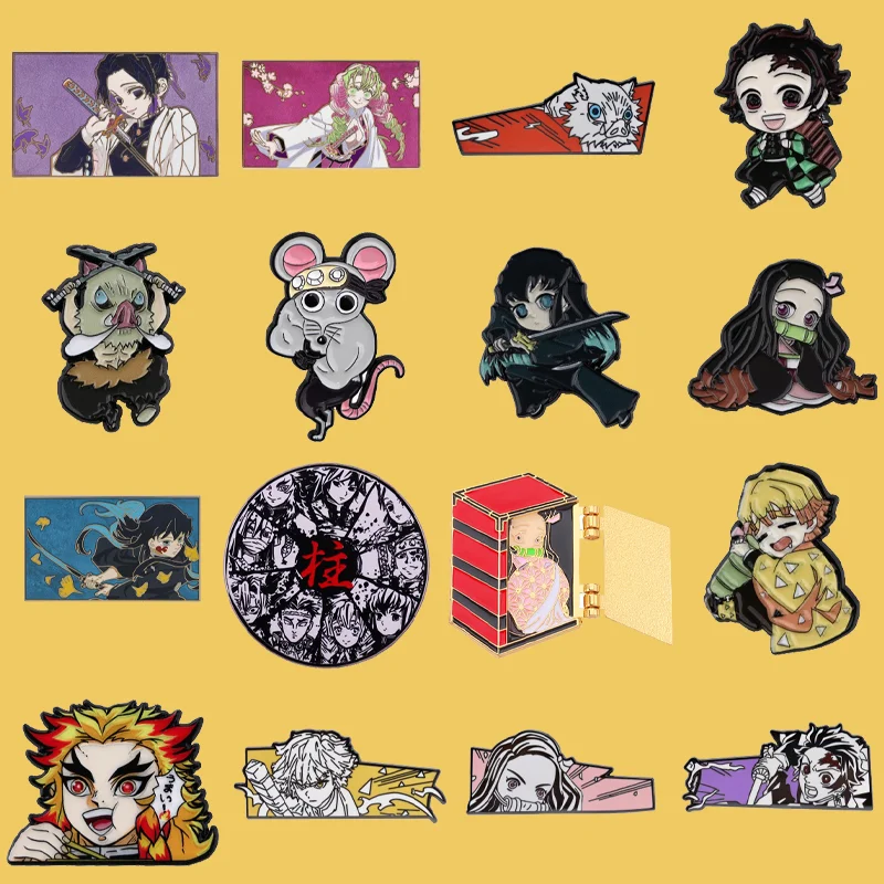 

Anime Ghost Enamel Pin Cartoon Brooches For Women Men Lapel Pin Backpack Bags Badges Fans Gifts Clothing Accessories