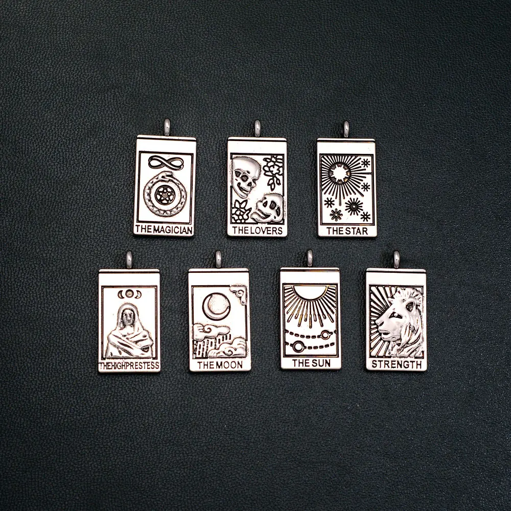 5pcs/Lot 13x26mm Vintage Witch Divination Charms Tarot Pendants For DIY Necklace Earring Jewelry Making Supplies Accessories - view 3