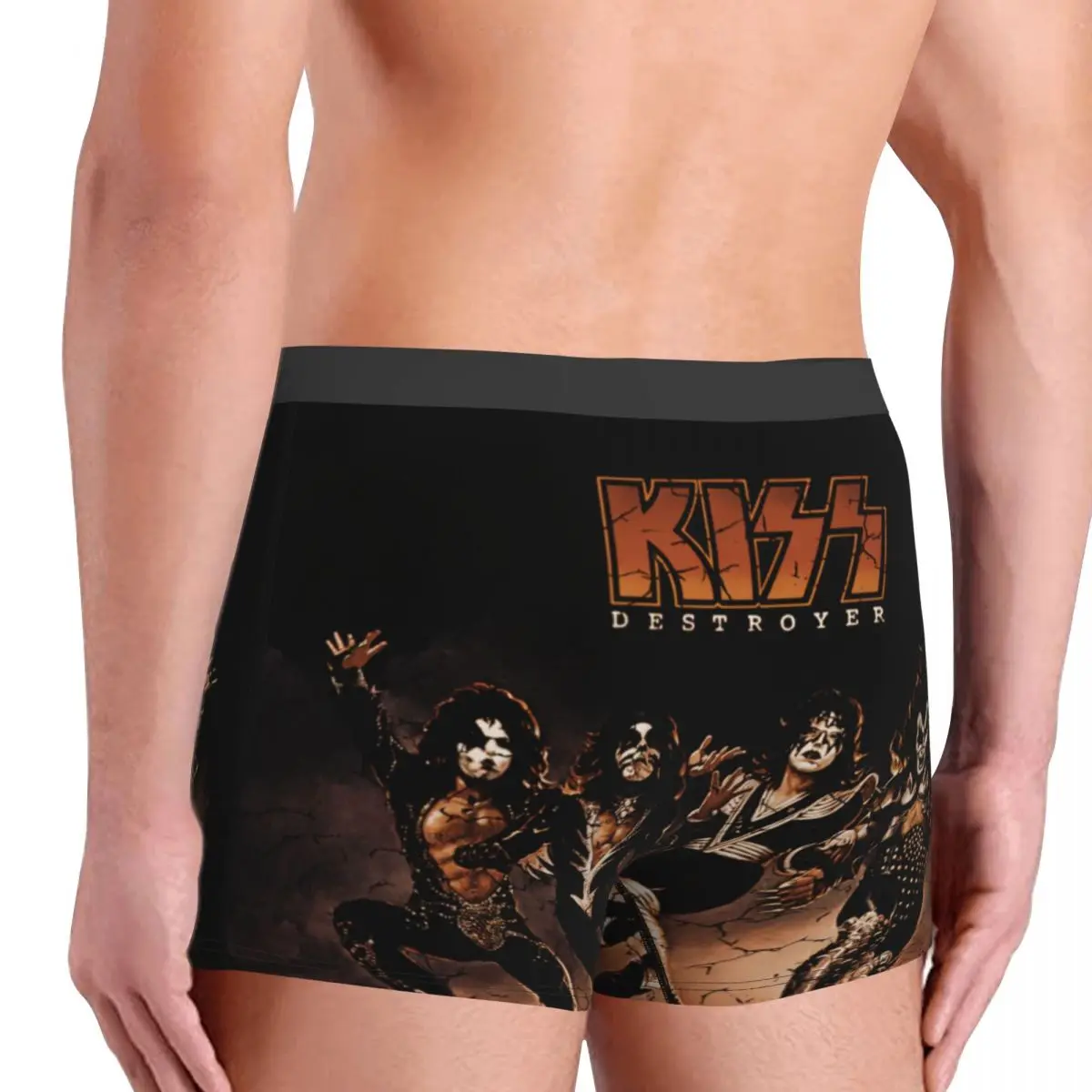 Cool Heavy Metal Rock Band Kiss Boxers Shorts Panties Male Underpants Stretch Rock And Roll Briefs Underwear