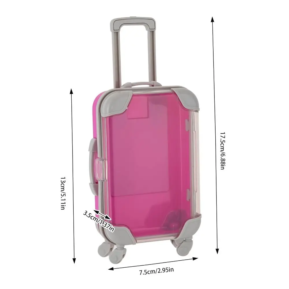 Miniature Mini Suitcase Candy Box Storage Accessories Portable Trolley Party Favor Boxs Simulation Trolley Case Woman Girls Gift