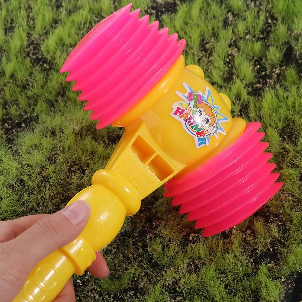 Crianças vocal batendo martelo brinquedo apito treinamento fabricante de ruído bb martelo plástico grande som martelos brinquedos da criança