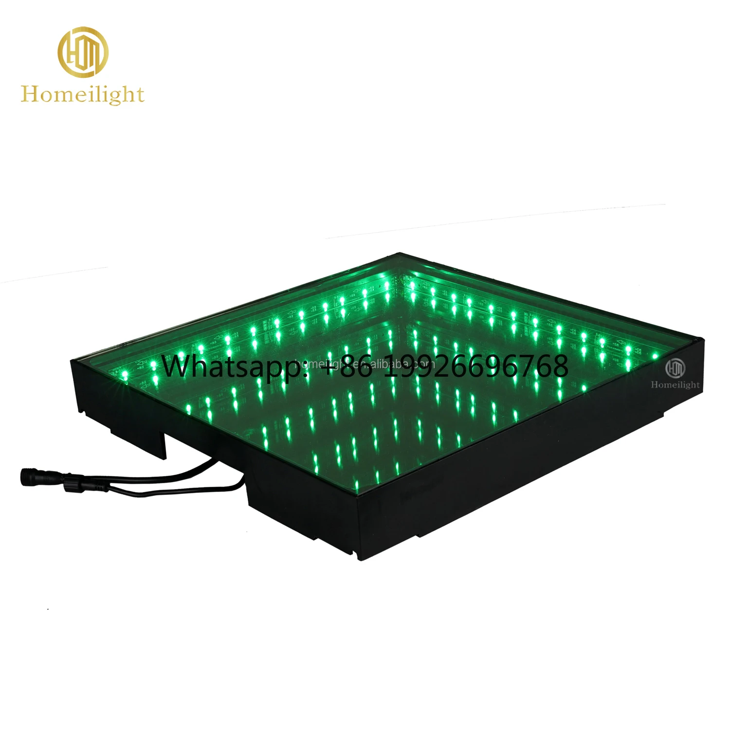 HOMEI High-quality IP65 Waterproof ,3D Infinity Mirror LED Dance Floor RGB Dance Tile Panel DMX Party Performance bar Dj Disco