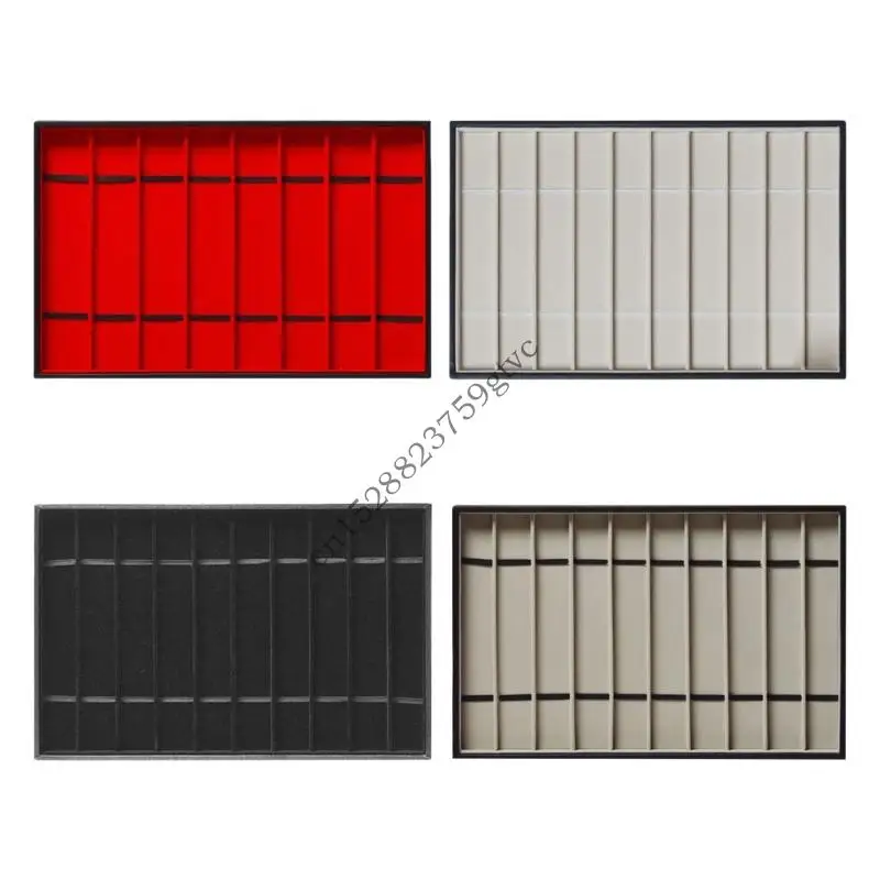 

D0uf 10 Grids Jewelry Display Tray с крышкой из ПВХ для браслетов для наблюдения