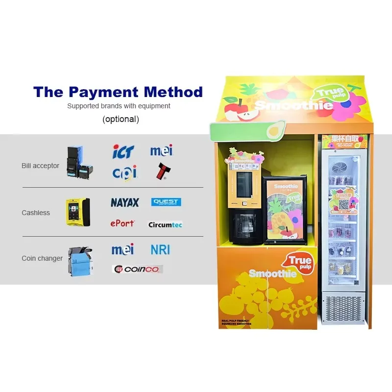 Customized Fully Automatic Slush Vending Machine Commercial Smoothie Vending Machine Slushy Machine