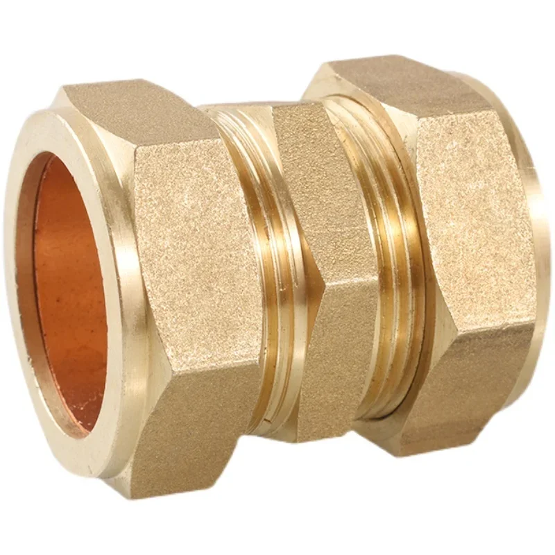 

Brass Compression Union Fitting Equal Coupler Connector with Copper Ferrule Ring Fit 4/6/8/10/12/14/15/16/18/20mm Tube OD