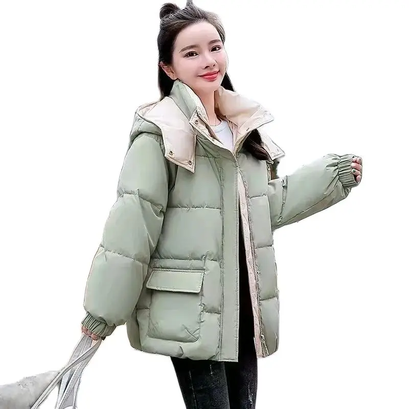 

2023 Winter New Bread And Clothing Short Coat Padded Leisure Tooling Parker Down Cotton-Padded Jacket Leisure Warm Outerwear