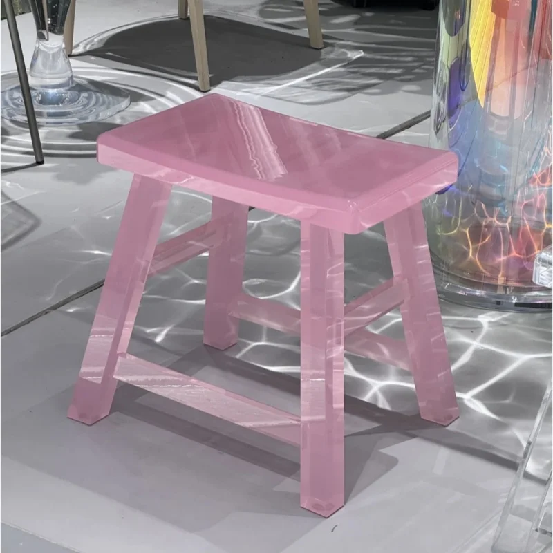 

Pink stool girls makeup dressing stool porch shoe change stool advanced simple