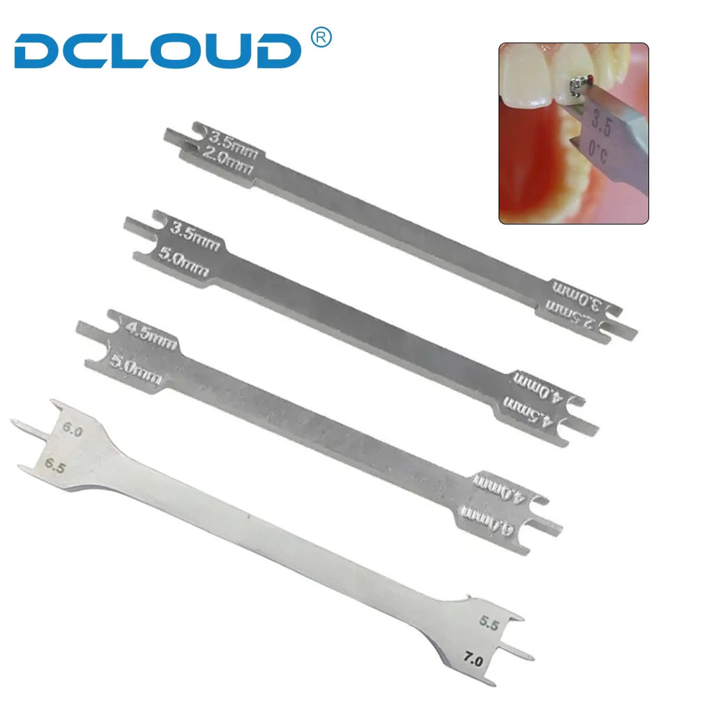 DCLOUD 1Pc Dental Orthodontic Bracket Positioner Gauge Stainless Steel Rod Star Gauge Height Bracket Locator Dentist Instrument