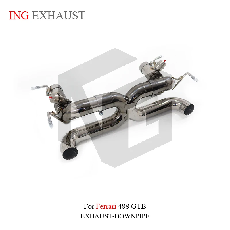 ING Electric Valve Engine SS304 Catback for Ferrari 488 GTB 3.9T F142m Spide Race Auto Motive Muffler Performance Exhaust System