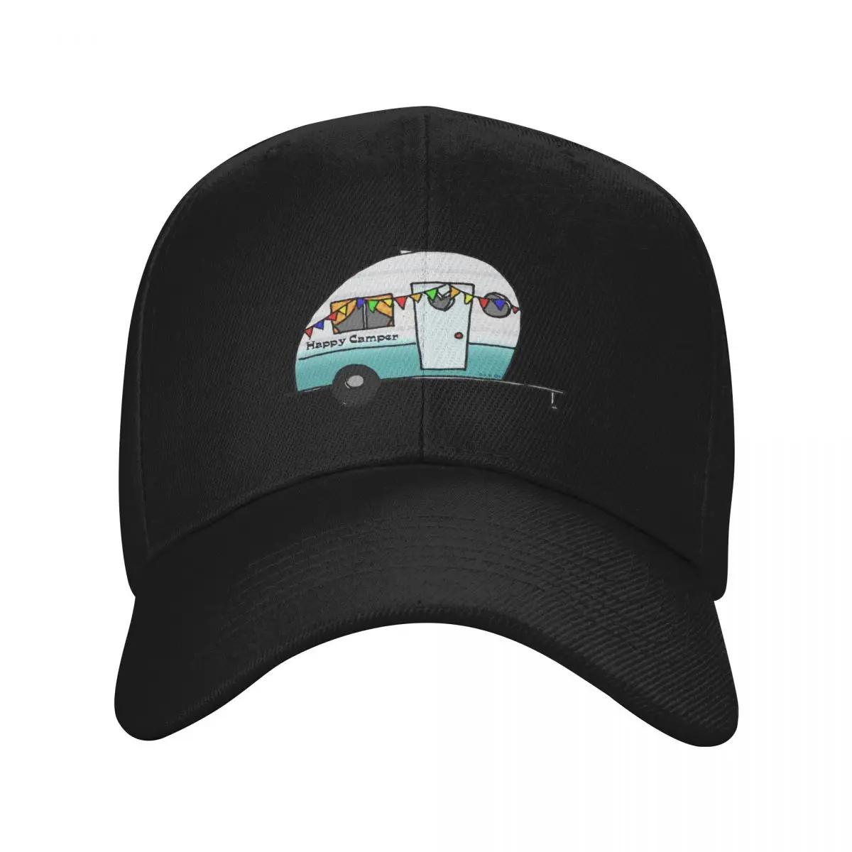

Summer Happy Camper Van Baseball Cap fishing caps man sailor cap for men Luxury Cap Men Women's