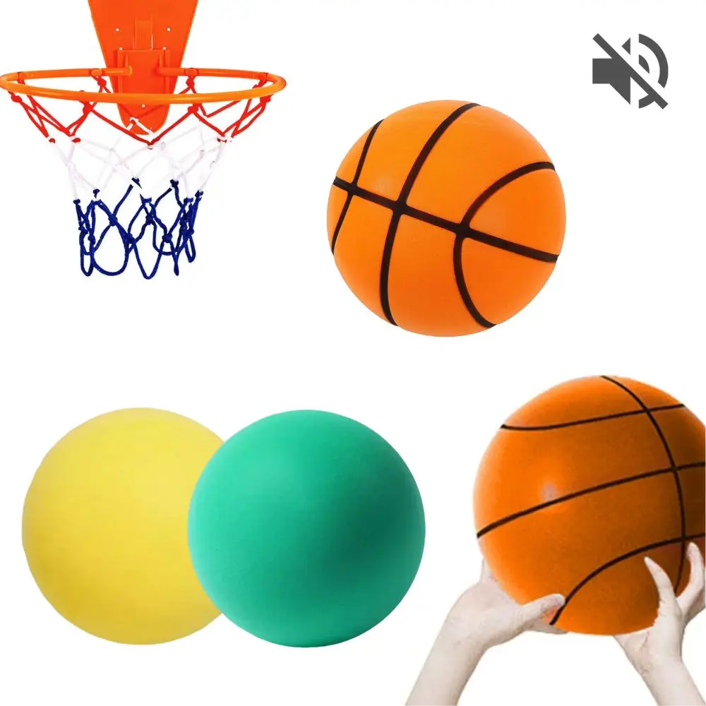 

1 шт. бесшумный мяч из ПУ, мягкий, эластичный, легкий, для тихой игры, для тренировок в помещении, баскетбольный, спортивные товары YMY