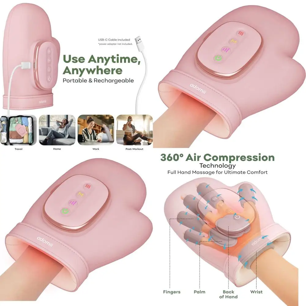 

Cordless Heat & Compression Hand Massager for Pain Relief and Stress Reduction