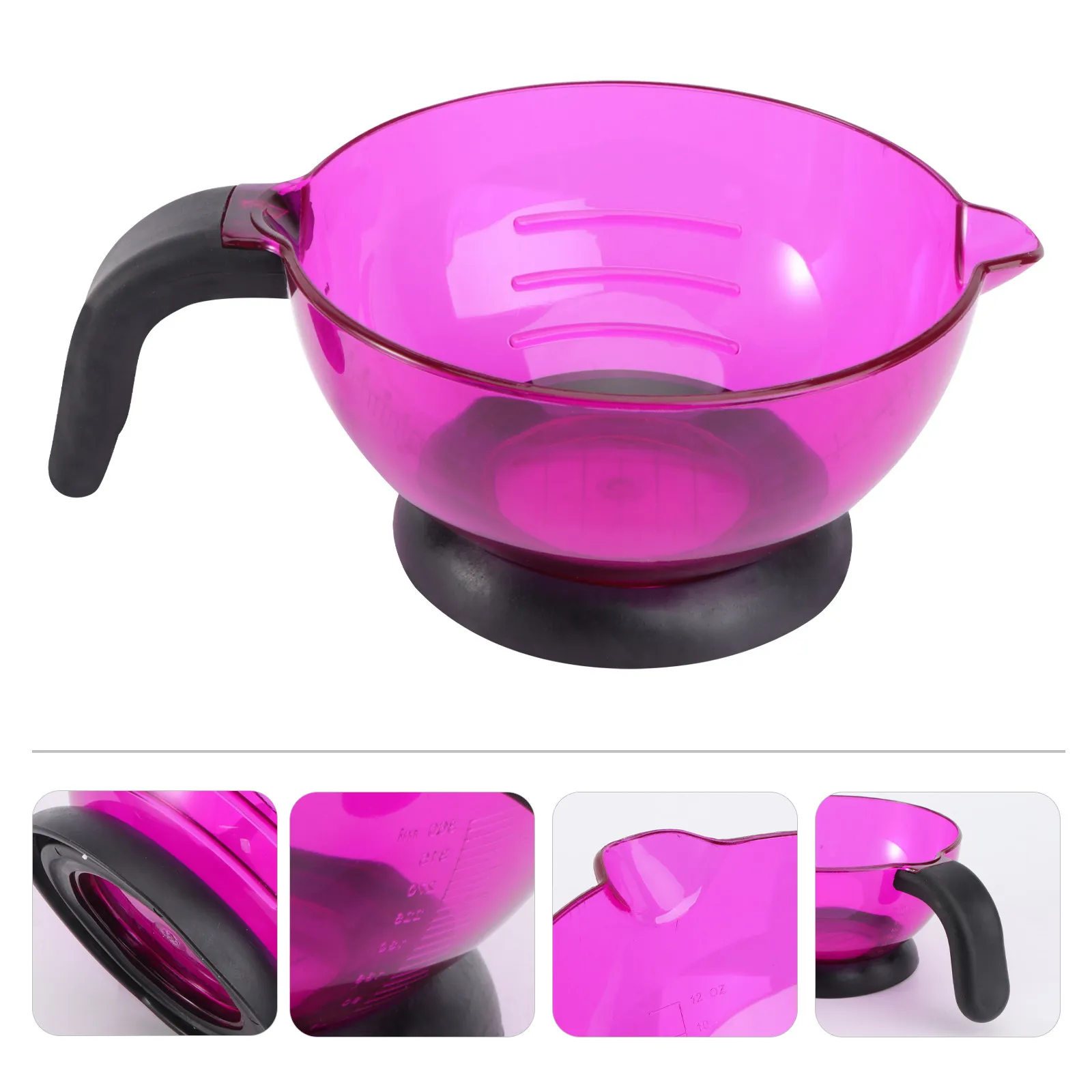 1Pcs Silicone Hair Dye Bowl Purple Hard Plastic Reusable No Mess Mixing Cup for DIY Hair Coloring Salon Barbershop Hairdressers