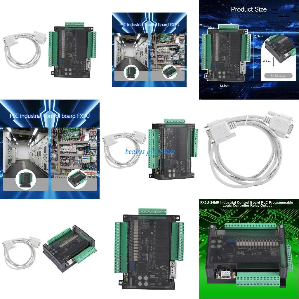 

C7AB FX3U 24MR Programmable Control Board Industrial 32Bit MCU Fast Processing Ladder Logical Hmis Support with Connection Cable