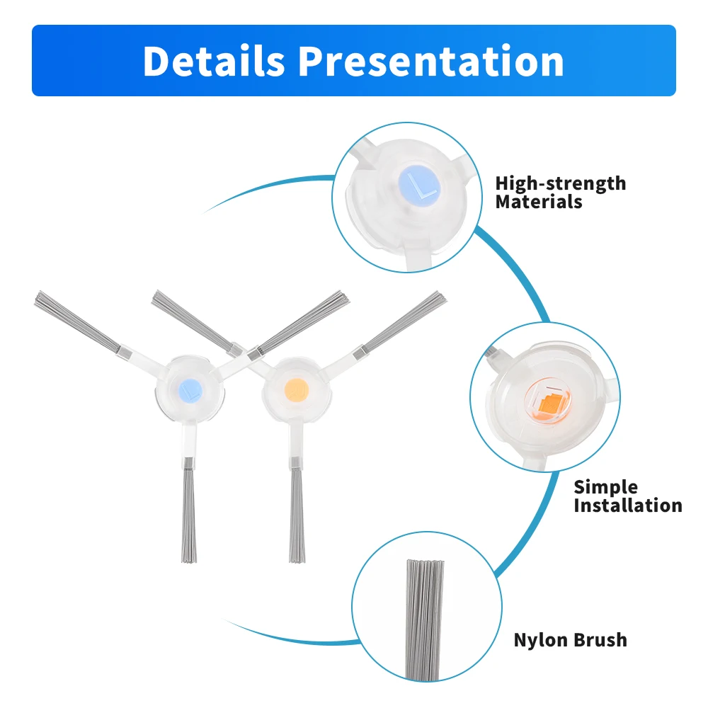 Replacement Side Brush For Narwal T10 J1 J2 Robot Vacuum Cleaner Edge Cleaning Spare Part Sweeping Robot Accessories Consumables