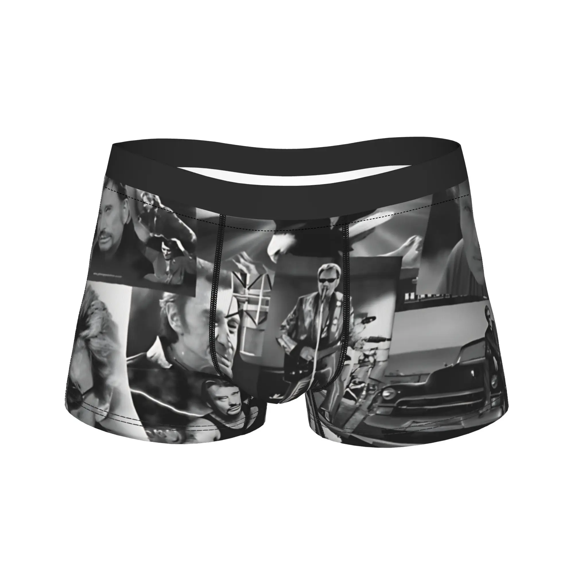 

Нижнее белье Johnny Hallyday, мужские трусы с принтом, дышащие боксеры, качественные трусы-боксеры больших размеров