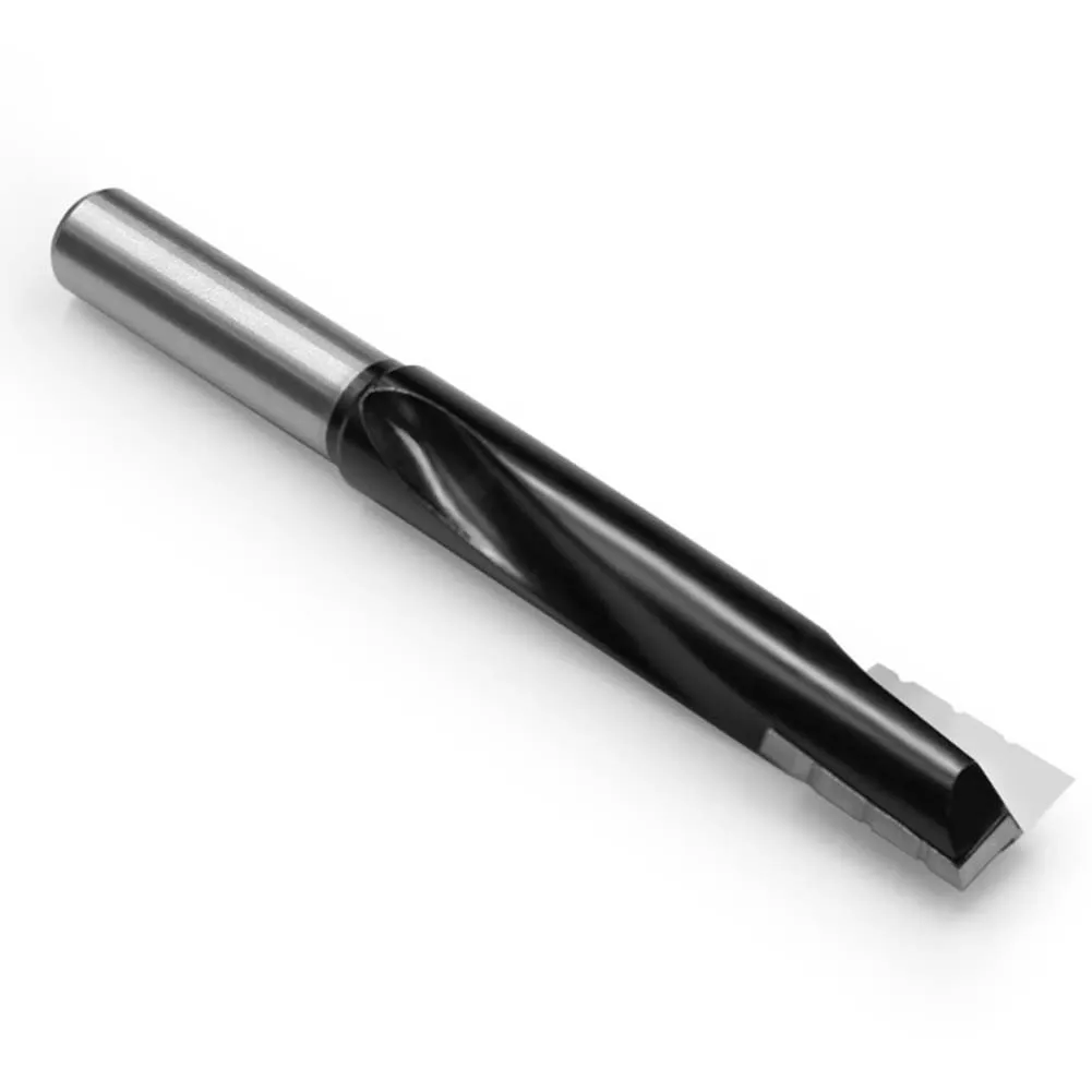 Chip Breaking Spiral Milling Cutter 12mm Shank Lengthened Cleaning Bottom Keyhole Router Bit Engraving Machine Woodworking