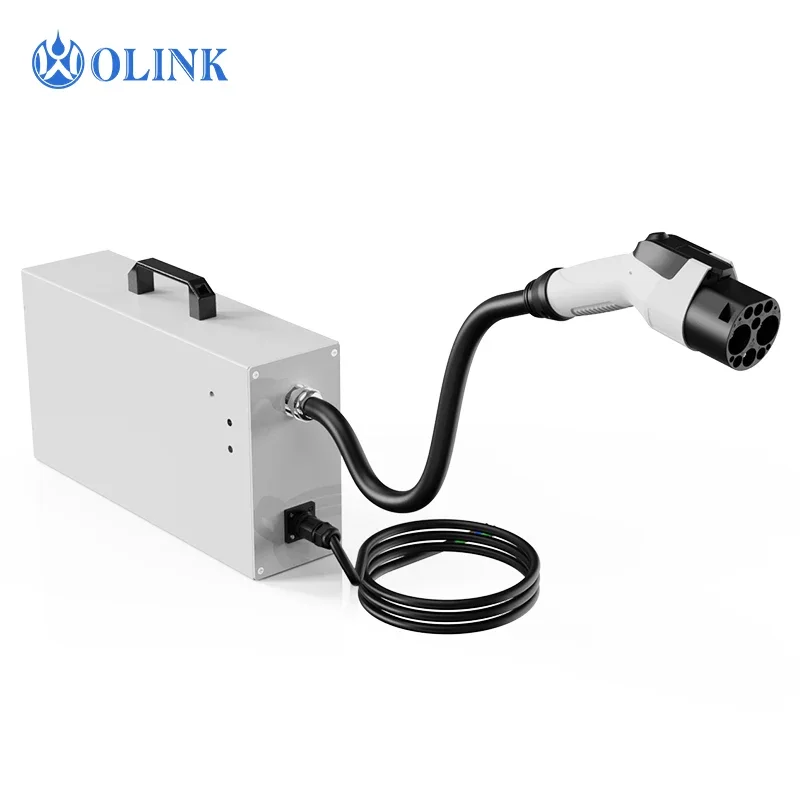 

In stock Olink Custom GBT Ev Charger 7KW Portable DC Charger Mobile Ev Charging Station DC Small 7KW Movable Charging Station