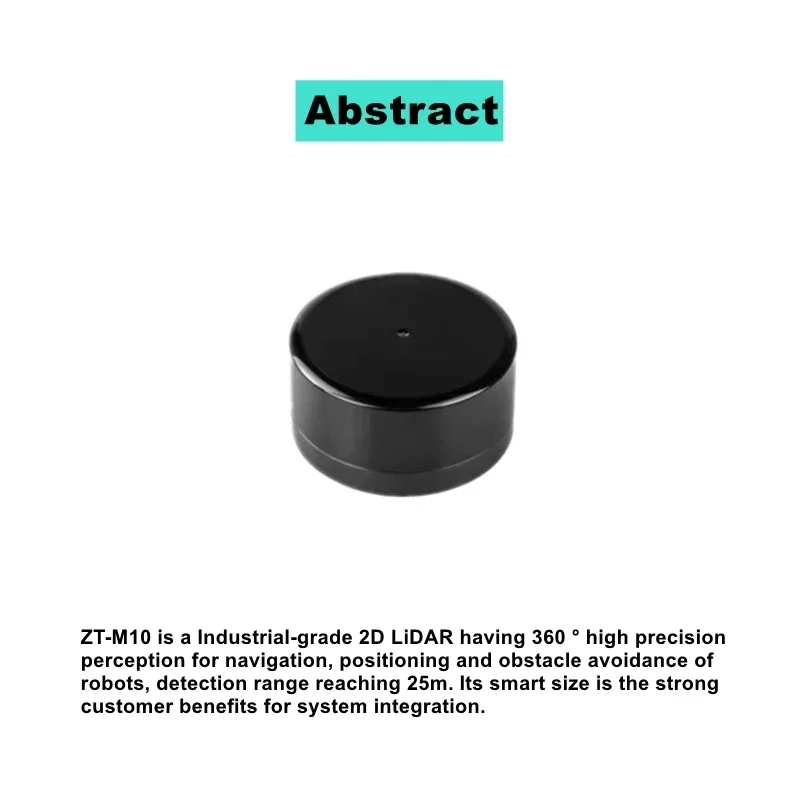 25m Industrial-grade 2D Lidar  Outdoor Indoor  Navigation and Obstacle Avoidance Lidar Sensor with GPS  Lidar Scanner