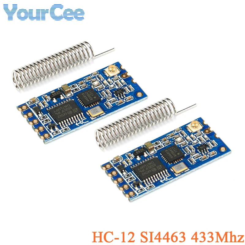 5pcs/1pc HC-12 SI4463 433Mhz Wifi Wireless Serial Port Module HC12 1KM 1000m 433MHz Receiving and Transmitting Board PCB