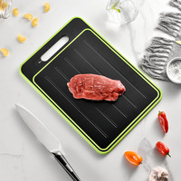 4 in 1 Defrosting Cutting Board Rectangular Double Sided Quick Defrosting Tray with Grater Sharpener Chopping Board Frozen Meat